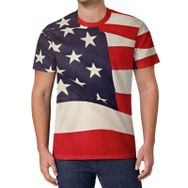 AILLOSA All Over Print FLAG-30 Kısa Kollu Baskılı Unisex T-shirt