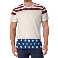 AILLOSA All Over Print FLAG-49 Kısa Kollu Baskılı Unisex T-shirt