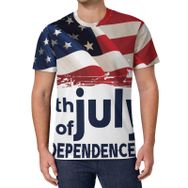 AILLOSA All Over Print FLAG-50 Kısa Kollu Baskılı Unisex T-shirt