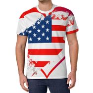 AILLOSA All Over Print FLAG-52 Kısa Kollu Baskılı Unisex T-shirt