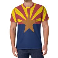 AILLOSA All Over Print FLAG-54 Kısa Kollu Baskılı Unisex T-shirt