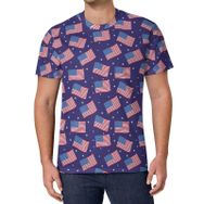 AILLOSA All Over Print FLAG-61 Kısa Kollu Baskılı Unisex T-shirt