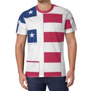 AILLOSA All Over Print FLAG-63 Kısa Kollu Baskılı Unisex T-shirt