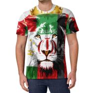 AILLOSA All Over Print FLAG-64 Kısa Kollu Baskılı Unisex T-shirt