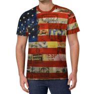 AILLOSA All Over Print FLAG-69 Kısa Kollu Baskılı Unisex T-shirt