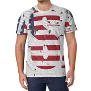 AILLOSA All Over Print FLAG-72 Kısa Kollu Baskılı Unisex T-shirt