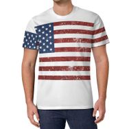 AILLOSA All Over Print FLAG-73 Kısa Kollu Baskılı Unisex T-shirt