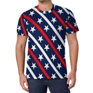 AILLOSA All Over Print FLAG-74 Kısa Kollu Baskılı Unisex T-shirt