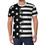 AILLOSA All Over Print FLAG-76 Kısa Kollu Baskılı Unisex T-shirt