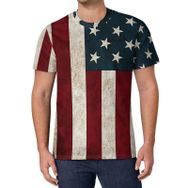 AILLOSA All Over Print FLAG-82 Kısa Kollu Baskılı Unisex T-shirt