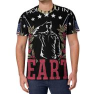 AILLOSA All Over Print FLAG-84 Kısa Kollu Baskılı Unisex T-shirt