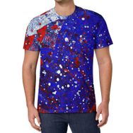 AILLOSA All Over Print FLAG-86 Kısa Kollu Baskılı Unisex T-shirt