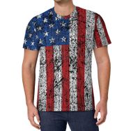 AILLOSA All Over Print FLAG-97 Kısa Kollu Baskılı Unisex T-shirt