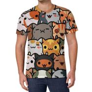 AILLOSA All Over Print GFY-14 Kısa Kollu Baskılı Unisex T-shirt