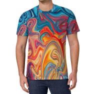 AILLOSA All Over Print GFY-42 Kısa Kollu Baskılı Unisex T-shirt