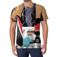 AILLOSA All Over Print TH-166 Kısa Kollu Baskılı Unisex T-shirt
