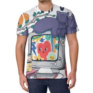 AILLOSA All Over Print TH-435 Kısa Kollu Baskılı Unisex T-shirt