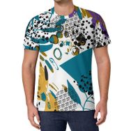 AILLOSA All Over Print YH-100 Kısa Kollu Baskılı Unisex T-shirt