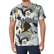 AILLOSA All Over Print YH-686 Kısa Kollu Baskılı Unisex T-shirt