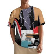 AILLOSA All Over TH-166 Kısa Kollu Baskılı Erkek T-shirt