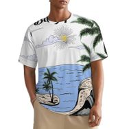 AILLOSA All Over TH-394 Kısa Kollu Baskılı Erkek T-shirt