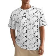 AILLOSA All Over YH-13 Kısa Kollu Baskılı Erkek T-shirt