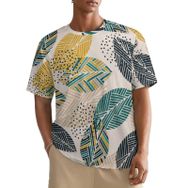AILLOSA All Over YH-130 Kısa Kollu Baskılı Erkek T-shirt