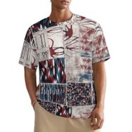 AILLOSA All Over YH-160 Kısa Kollu Baskılı Erkek T-shirt