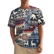 AILLOSA All Over YH-282 Kısa Kollu Baskılı Erkek T-shirt