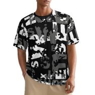 AILLOSA All Over YH-333 Kısa Kollu Baskılı Erkek T-shirt