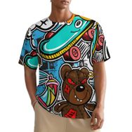 AILLOSA All Over YH-339 Kısa Kollu Baskılı Erkek T-shirt
