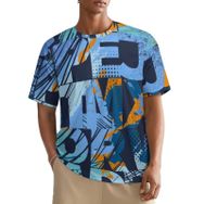 AILLOSA All Over YH-347 Kısa Kollu Baskılı Erkek T-shirt