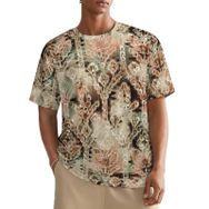 AILLOSA All Over YH-355 Kısa Kollu Baskılı Erkek T-shirt