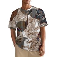 AILLOSA All Over YH-387 Kısa Kollu Baskılı Erkek T-shirt