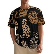 AILLOSA All Over YH-392 Kısa Kollu Baskılı Erkek T-shirt