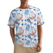 AILLOSA All Over YH-411 Kısa Kollu Baskılı Erkek T-shirt