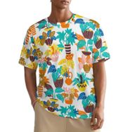 AILLOSA All Over YH-438 Kısa Kollu Baskılı Erkek T-shirt