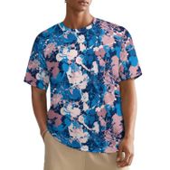 AILLOSA All Over YH-441 Kısa Kollu Baskılı Erkek T-shirt
