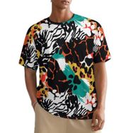 AILLOSA All Over YH-456 Kısa Kollu Baskılı Erkek T-shirt