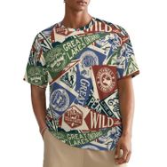 AILLOSA All Over YH-466 Kısa Kollu Baskılı Erkek T-shirt