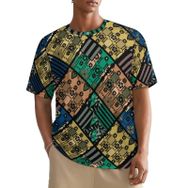 AILLOSA All Over YH-487 Kısa Kollu Baskılı Erkek T-shirt