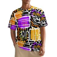 AILLOSA All Over YH-489 Kısa Kollu Baskılı Erkek T-shirt