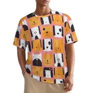 AILLOSA All Over YH-516 Kısa Kollu Baskılı Erkek T-shirt