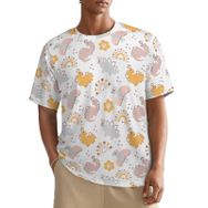AILLOSA All Over YH-527 Kısa Kollu Baskılı Erkek T-shirt