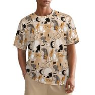 AILLOSA All Over YH-529 Kısa Kollu Baskılı Erkek T-shirt