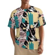 AILLOSA All Over YH-601 Kısa Kollu Baskılı Erkek T-shirt