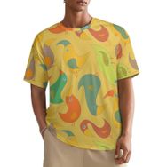 AILLOSA All Over YH-614 Kısa Kollu Baskılı Erkek T-shirt
