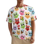 AILLOSA All Over YH-618 Kısa Kollu Baskılı Erkek T-shirt