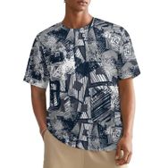 AILLOSA All Over YH-623 Kısa Kollu Baskılı Erkek T-shirt