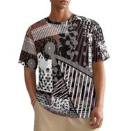 AILLOSA All Over YH-626 Kısa Kollu Baskılı Erkek T-shirt